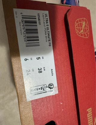 Zapatillas fútbol PUMA Ultra 5 FG talla 38