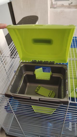 Jaula hamster azul-verde