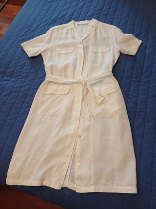 Vestito lino Pennyblack bianco panna, taglia S/M