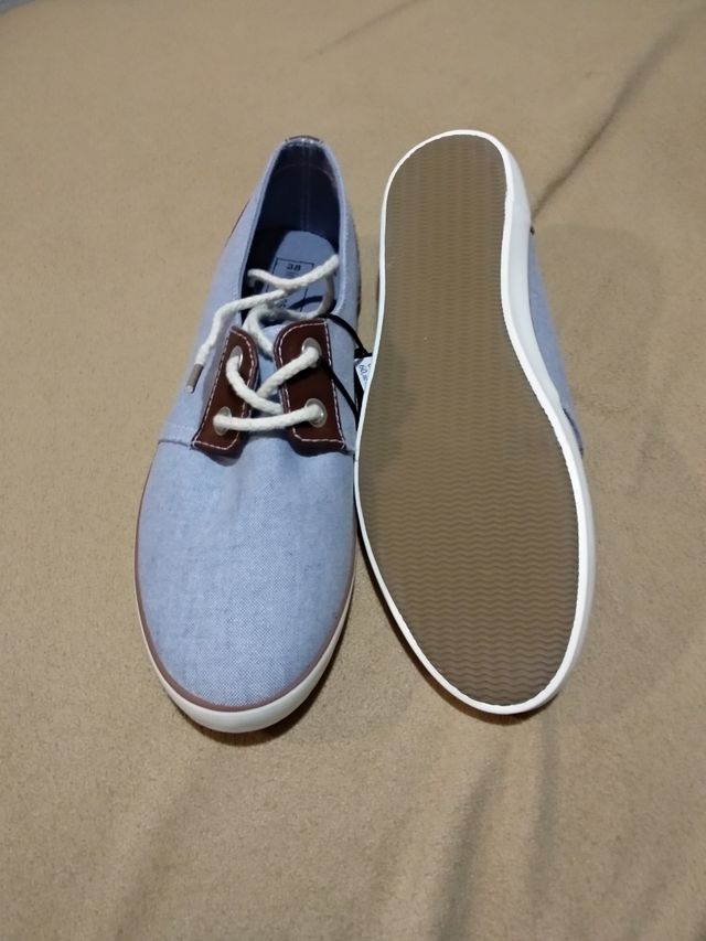 Zapatillas azul marino-marrón