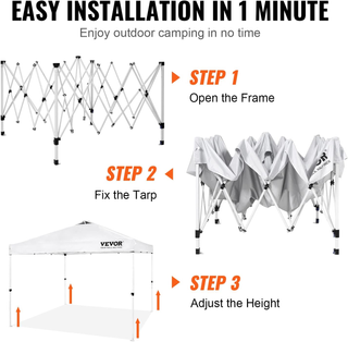 Gazebo Tenda Pop-up Pieghevole 3 x 3 m Telo Rivest