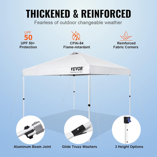 Gazebo Tenda Pop-up Pieghevole 3 x 3 m Telo Rivest
