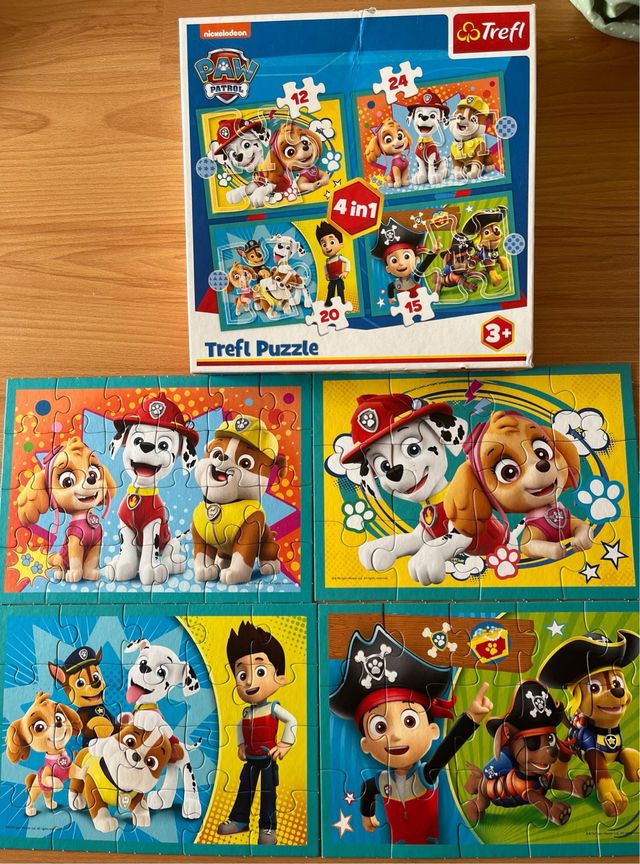 Puzzle Patrulla Canina 4 en 1.