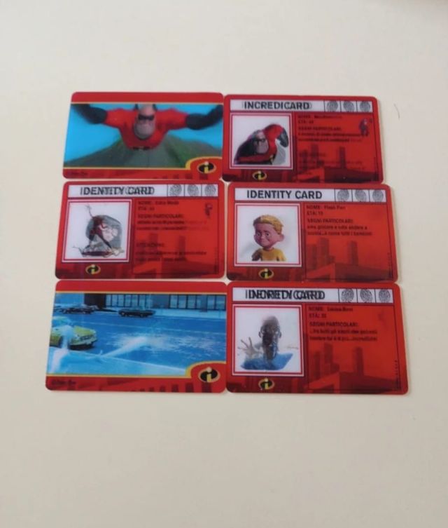6 Lamincards Gli Incredibili
