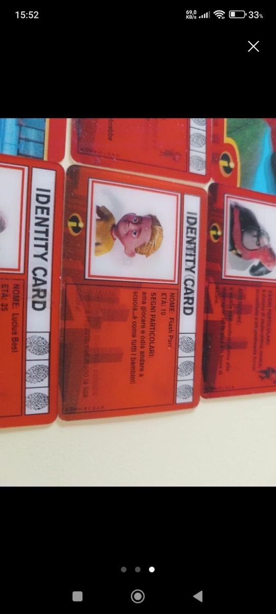 6 Lamincards Gli Incredibili