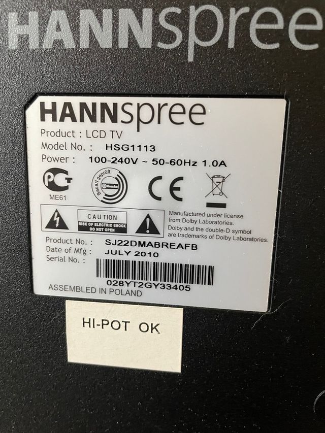 HANNspree TVC 22" + Decoder Digitale Terrestre