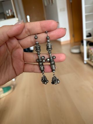 Aros artesanales metalicos- pendientes