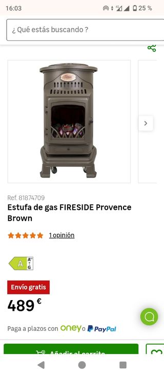 Estufa gas FIRESIDE Provence