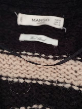 Chaqueta Mango rayas blanco-negro M