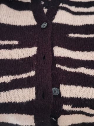 Chaqueta Mango rayas blanco-negro M