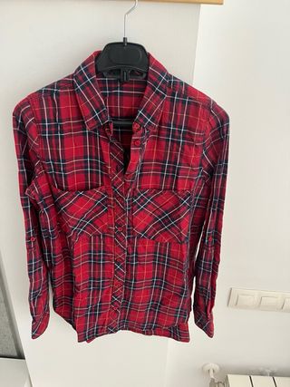 Camisa cuadros roja | Talla S