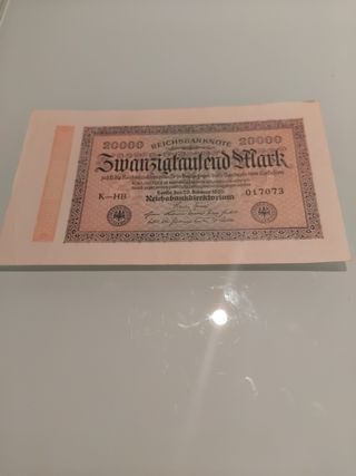 Billete 20000 marcos alemanes (1923)