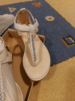 Sandali gioiello Clarks bianchi donna