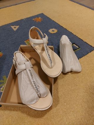 Sandali gioiello Clarks bianchi donna