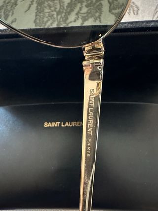 Occhiali Yves Saint Laurent - Oro, lenti verdi 