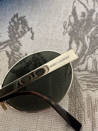 Occhiali Yves Saint Laurent - Oro, lenti verdi 