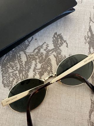 Occhiali Yves Saint Laurent - Oro, lenti verdi 