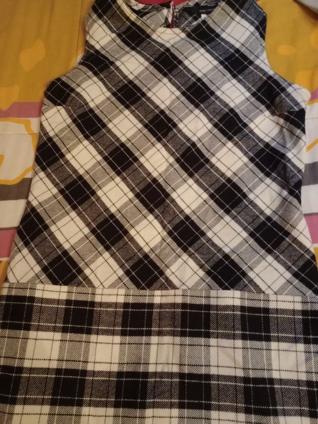 Vestido cuadrille EasyWear blanco-negro