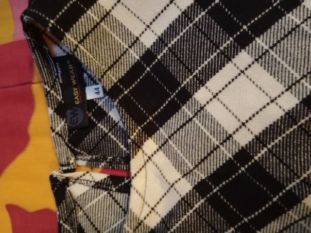 Vestido cuadrille EasyWear blanco-negro