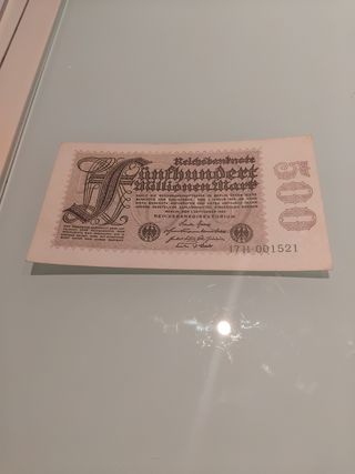 Billete 500 Millones de Marcos Alemanes (1923)