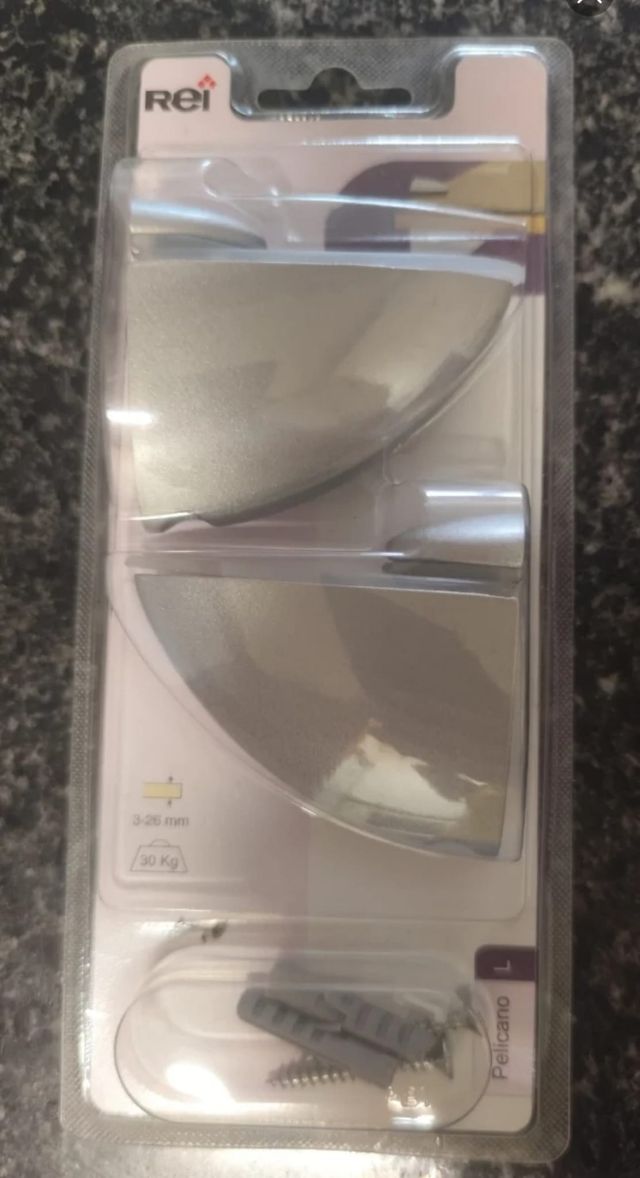 Soportes estante REI-2uds. Plata