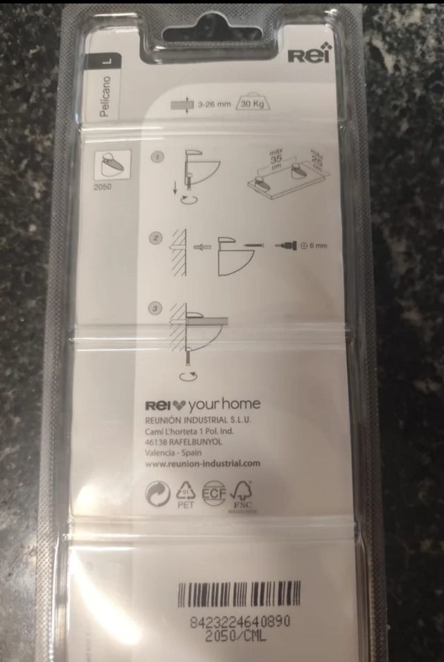 Soportes estante REI-2uds. Plata