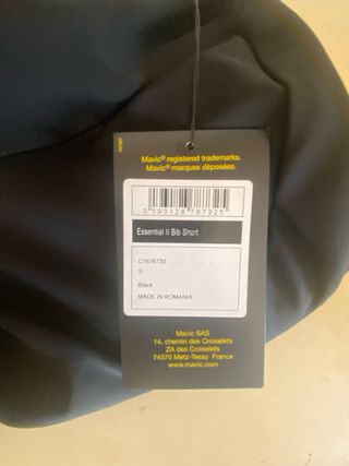 Salopette Mavic Essential II tg S nero nuovo