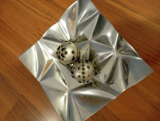 Centro de mesa con dos bolas