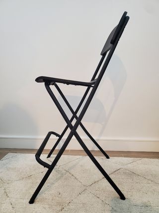 Taburete alto plegable negro