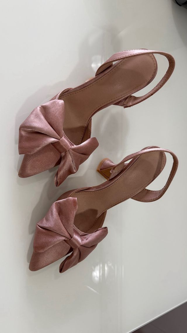 Sandalias tacón rosa | Elegantes