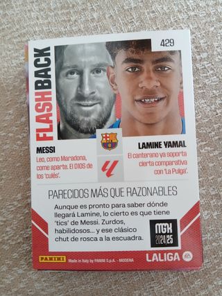 Cromo Lamine Yamal & Messi - Panini
