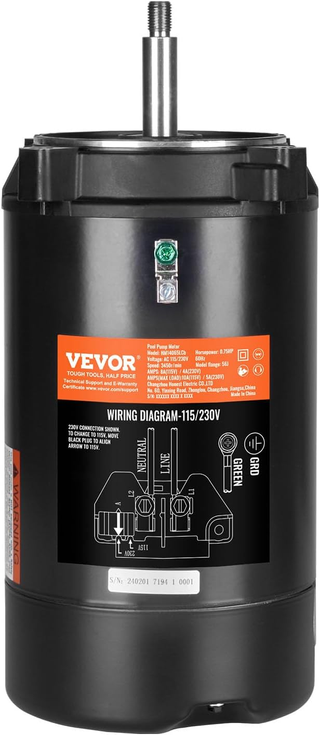 Motore per Pompa per Piscina 0,75 HP 56J, 115 V (8