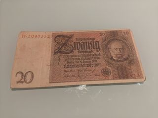 Billete 20 marcos Alemania 1929