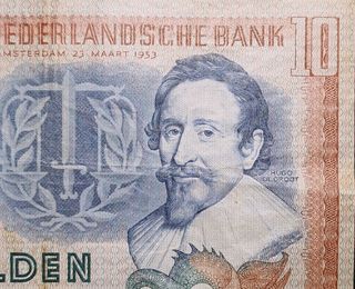 Banconota 10 Gulden Paesi Bassi 1953