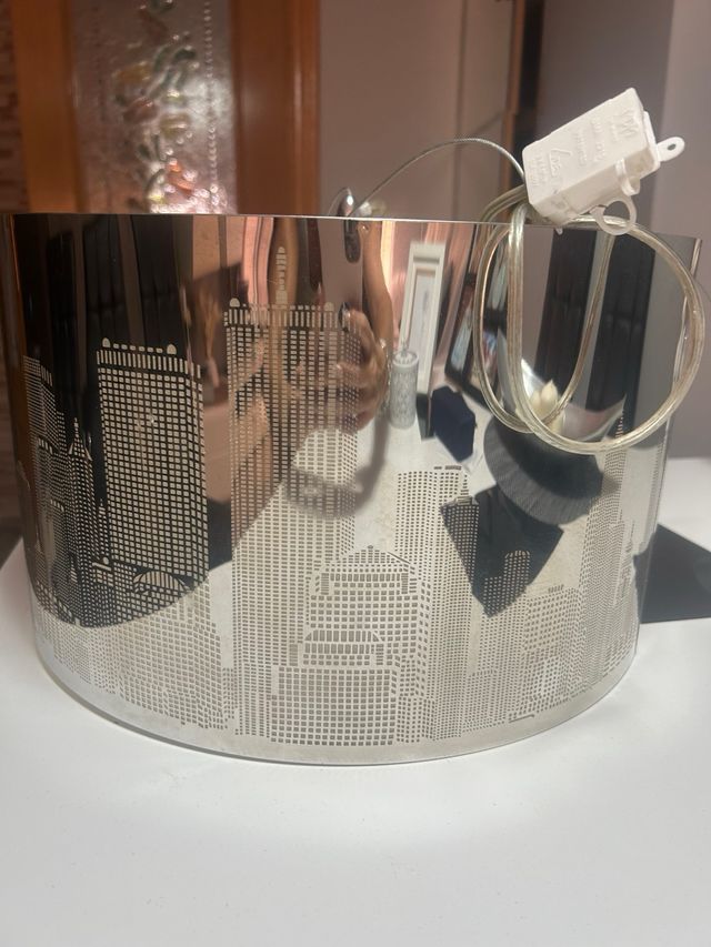 Lámpara techo ciudades gris