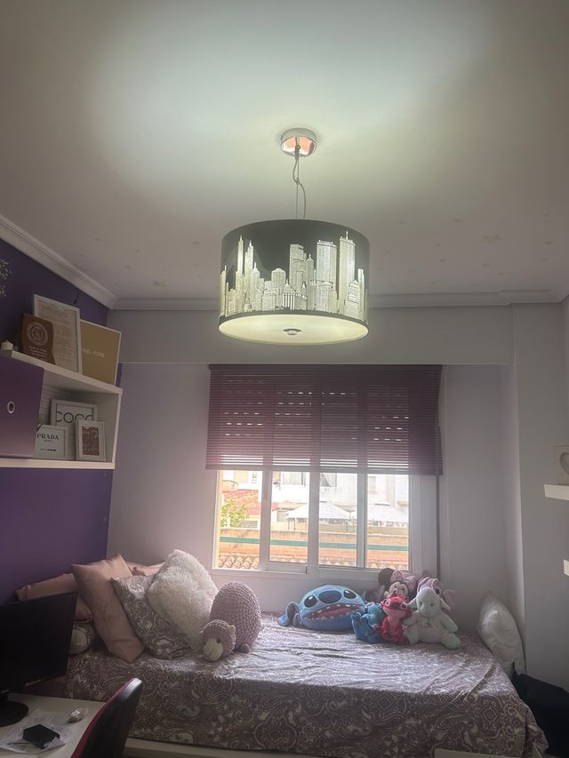 Lámpara techo ciudades gris