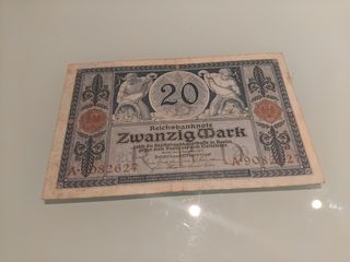 Billete 20 marcos Alemania 1915