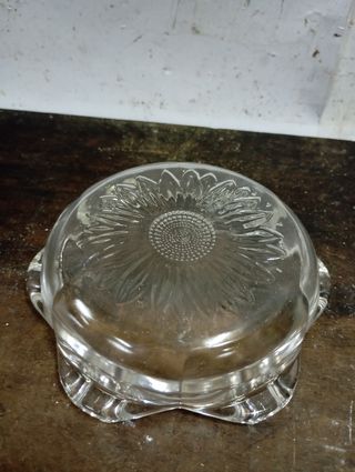 LIQUIDACIÓN Cenicero cristal vintage flor