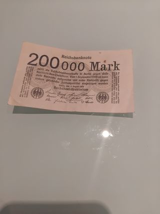 Billete 200.000 marcos alemanes (1923)