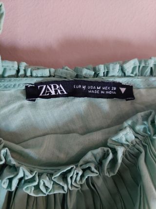 Vestido Zara verde - Talla M
