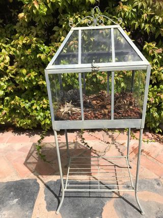 Terrario jardinera de cristal gris - Decoración