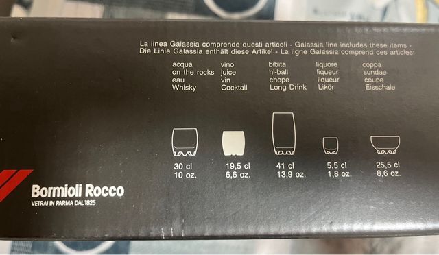 6 Vasos de cristal transparentes