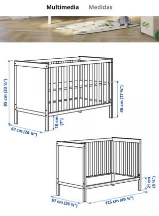 Cuna bebé 60x120 SUNDVIK blanca