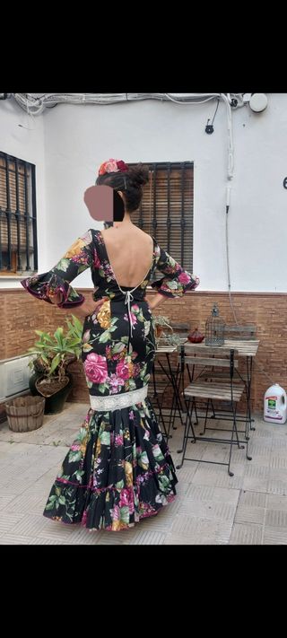 Vestido Flamenco - Flores - Talla M