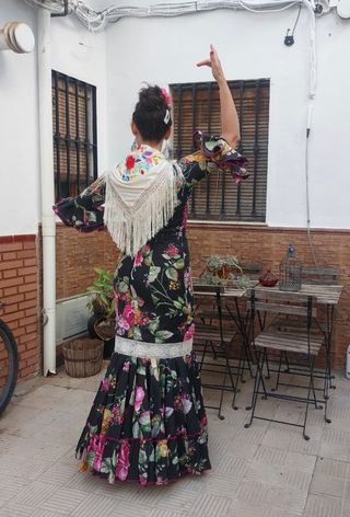 Vestido Flamenco - Flores - Talla M