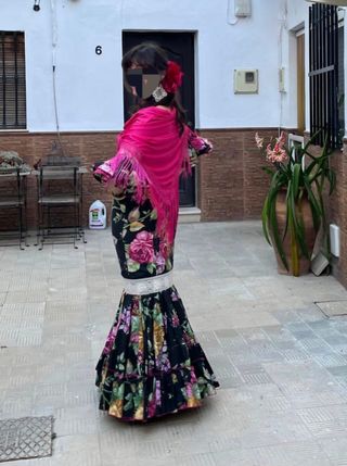 Vestido Flamenco - Flores - Talla M