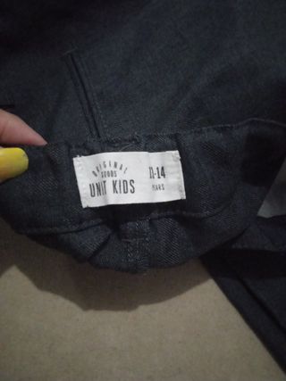 Pantalón gris uniforme talla 13-14 largo