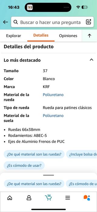 Patines talla 37