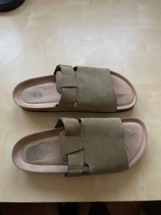 Sandalias Zara - Verde Caqui