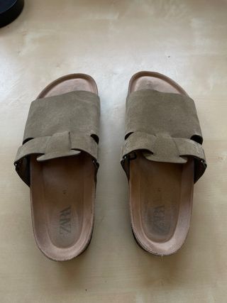Sandalias Zara - Verde Caqui